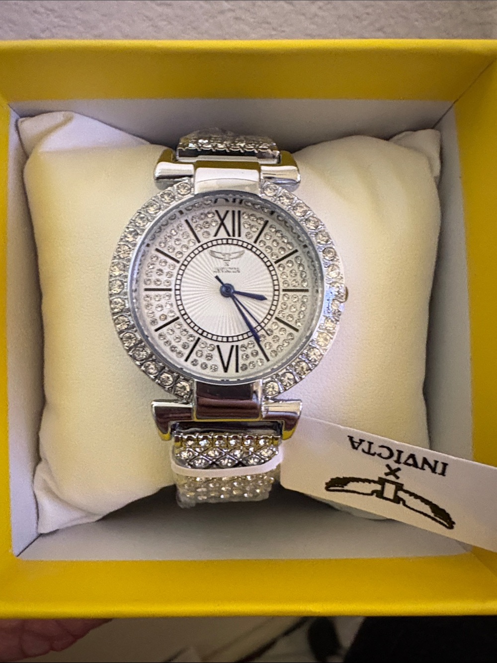Invicta Women's Silver Crystal Bracelet Watch - Silver Dial